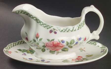 Victorian Garden Gravy Boat & Underplate/Relish