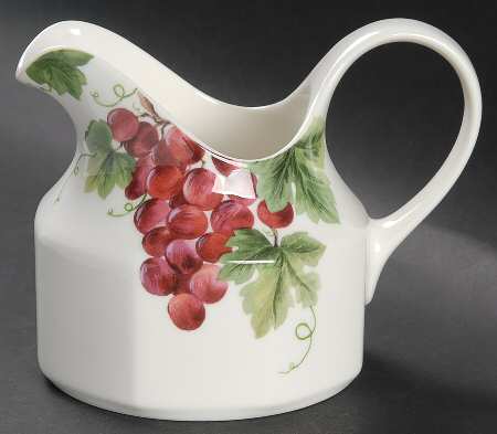Vintage Grape Round Gravy Boat