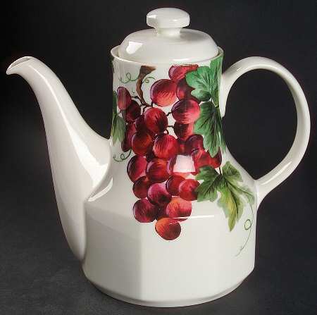 Vintage Grape Coffee Pot & Lid