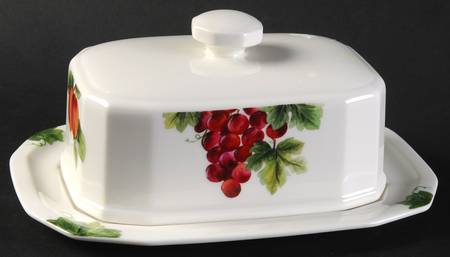 Vintage Grape Square Covered Butter
