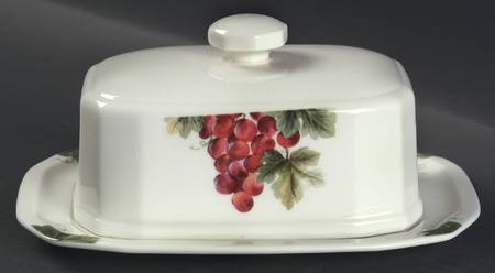 Vintage Grape Square Covered Butter