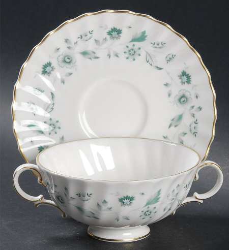 Waverley Footed Cream Soup Bowl & Saucer Set