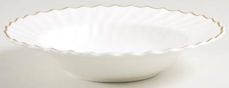 White Rim Soup Bowl