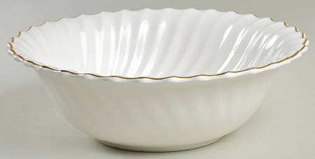 White 9" Round Vegetable Bowl