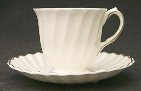 White Footed Demitasse Cup & Saucer Set