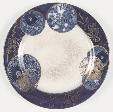 Willow &amp; Aster (Smooth, Cobalt, Gold Circles) by Royal Doulton