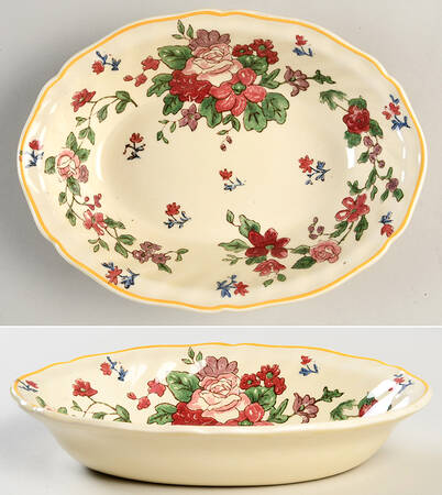 Wildflower 8" Oval Vegetable Bowl