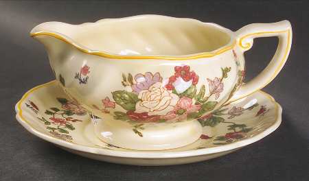 Wildflower Round Gravy Boat & Underplate