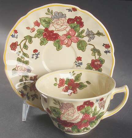 Wildflower Flat Cup & Saucer Set