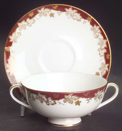 Winthrop Footed Cream Soup Bowl & Saucer Set
