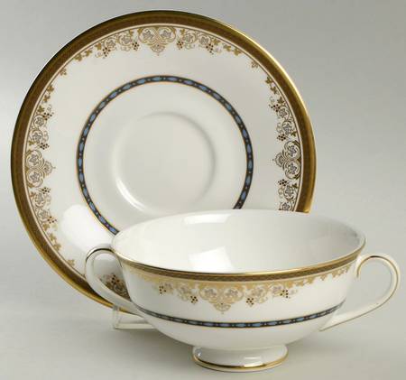 Winchester Footed Cream Soup Bowl & Saucer Set
