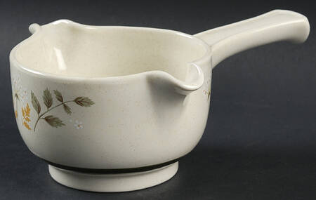 Will O' The Wisp (Double Green Lne) Gravy Boat w/Stick Handle
