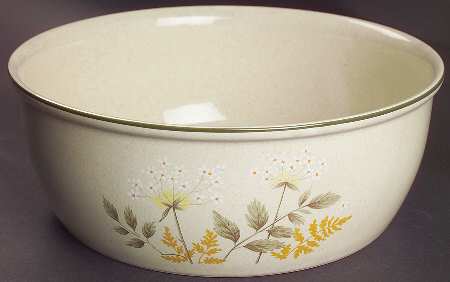 Will O' The Wisp (Single Green Line) 9" Salad Serving Bowl