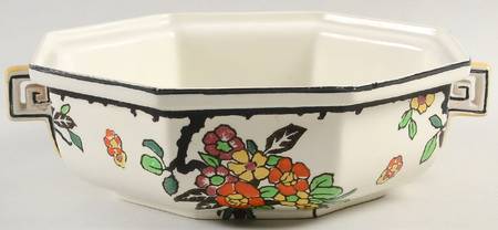 Woburn Black (No White Flowers) Round Vegetable No Lid