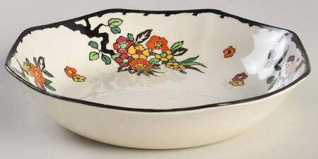 Woburn Black (No White Flowers) Coupe Soup Bowl
