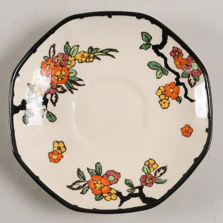 Woburn Black (No White Flowers) Saucer for Bouillon Cup