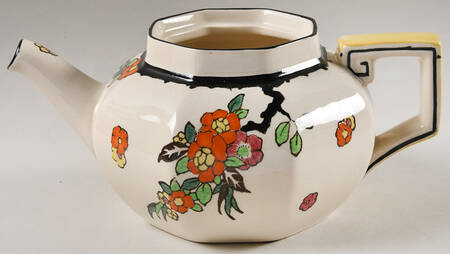 Woburn Black (No White Flowers) Teapot No Lid