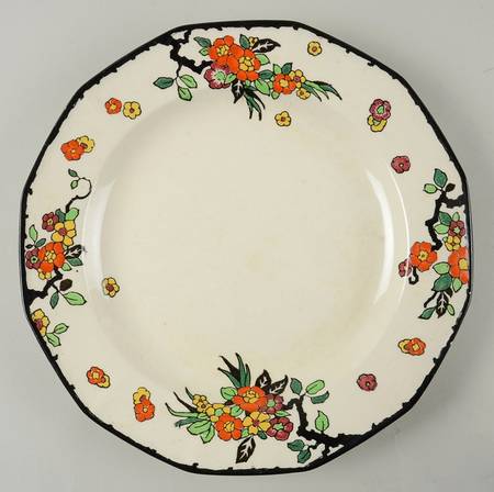 Woburn Black (No White Flowers) 11" Chop Plate (Round Platter)