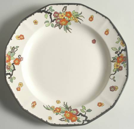 Woburn Black (No White Flowers) 12" Chop Plate (Round Platter)