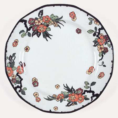 Woburn Black (No White Flowers) Dinner Plate