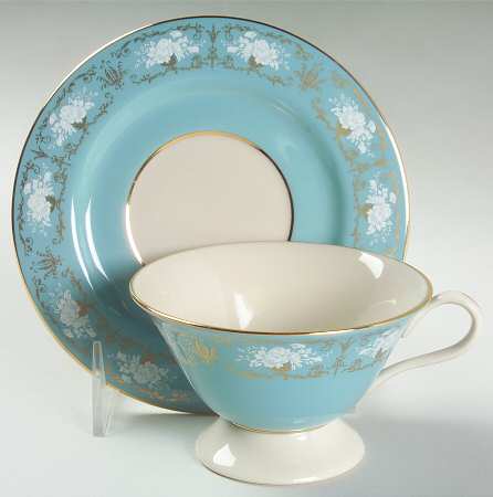 Brentwood Castle Footed Cup & Saucer Set