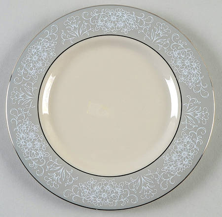 Champagne Lace (Gray Border) Bread & Butter Plate