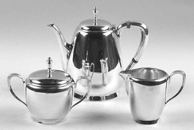 Town and Country (Sterling, Hollowware) 3 Piece Tea Set (STP, SCR, SSU)