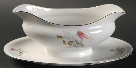 Mountain Bell Gravy Boat with Attached Underplate
