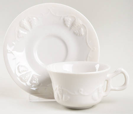 Grape Flat Cup & Saucer Set by Red Cliff