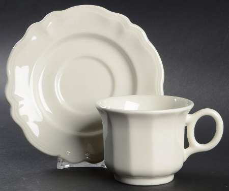 Heirloom Flat Cup & Saucer Set by Red Cliff