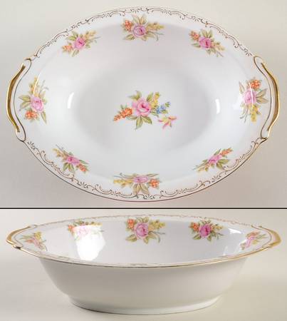 Belle Rose 10" Oval Vegetable Bowl