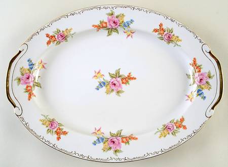 Belle Rose 16" Oval Serving Platter