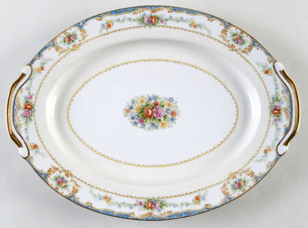 Bienville (Floral Center) 11" Oval Serving Platter