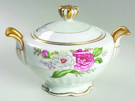 Bouquet Sugar Bowl & Lid
