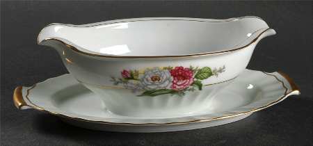 Bouquet Gravy Boat with Attached Underplate