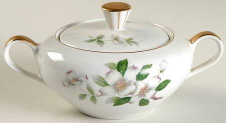Dogwood Sugar Bowl & Lid