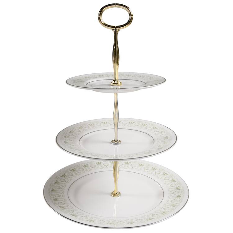 Lyric 13 7/8"-14 1/4" 3-Tiered Serving Tray(DP,SP,BB) HC