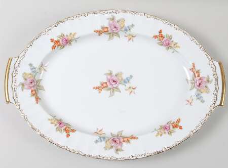 Mel Rose 17" Oval Serving Platter by Regal (Japan)