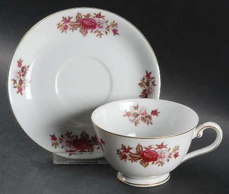 Rosedale Footed Cup & Saucer Set by Regal (Japan)