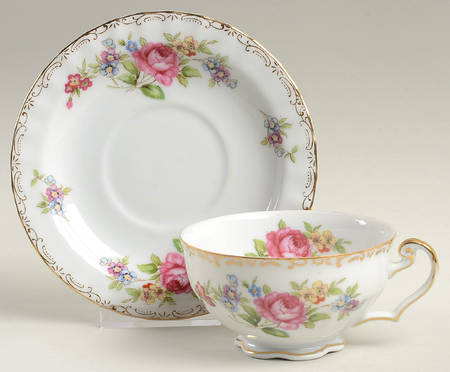 Spring Glory Footed Cup & Saucer Set