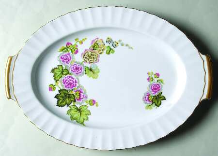 Valley Rose 17" Oval Serving Platter