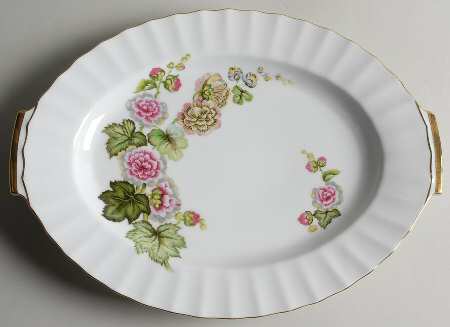 Valley Rose 12" Oval Serving Platter