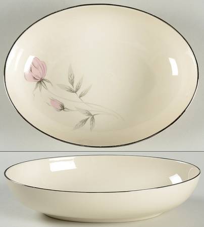 Dusty Rose 8" Oval Vegetable Bowl