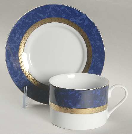 Imperial Blue Flat Cup & Saucer Set