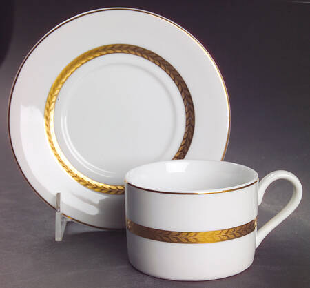 Imperial Gold Flat Cup & Saucer Set