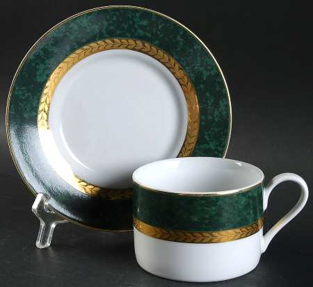 Imperial Malachite Flat Cup & Saucer Set