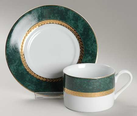 Imperial Malachite Flat Cup & Saucer Set