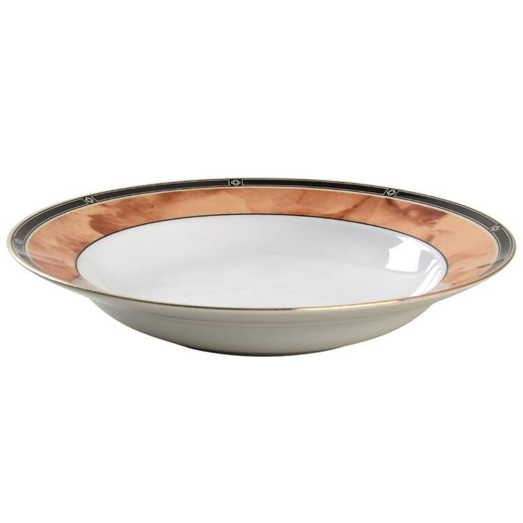 Wood Garland Rim Soup Bowl