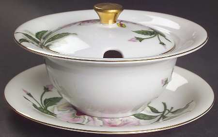 Sonata Round Gravy Boat & Lid with Underlate