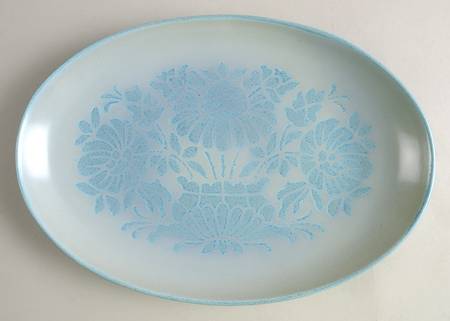 Blue Shadows 13" Oval Serving Platter